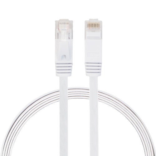 

1m CAT6 Ultra-thin Flat Ethernet Network LAN Cable, Patch Lead RJ45 (White)
