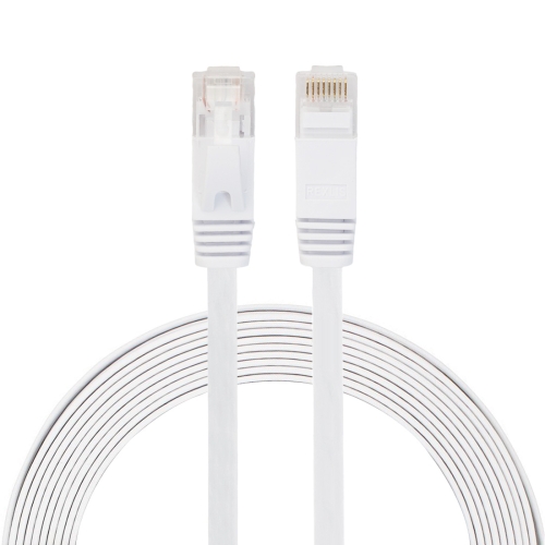presentar Dictado Amplificar Cable LAN de red Ethernet plano ultrafino CAT6 de 3 m, cable de conexión  RJ45 (blanco)