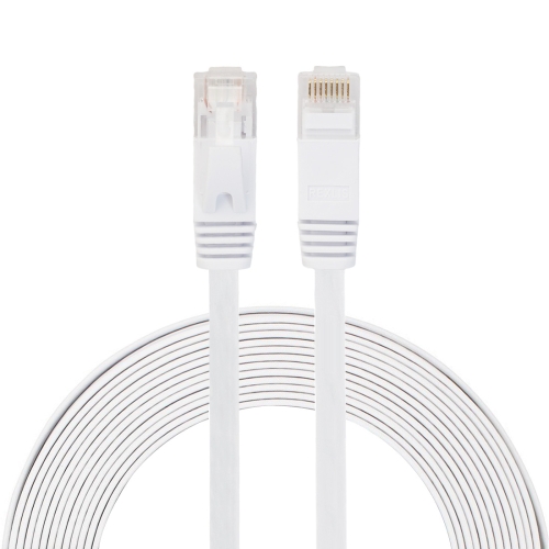 

5m CAT6 Ultra-thin Flat Ethernet Network LAN Cable, Patch Lead RJ45(White)