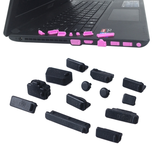 

13 in 1 Universal Silicone Anti-Dust Plugs for Laptop(Black)