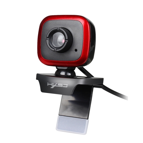 

HXSJ A849 480P Adjustable 360 Degree HD Video Webcam PC Camera with Microphone(Black Red)