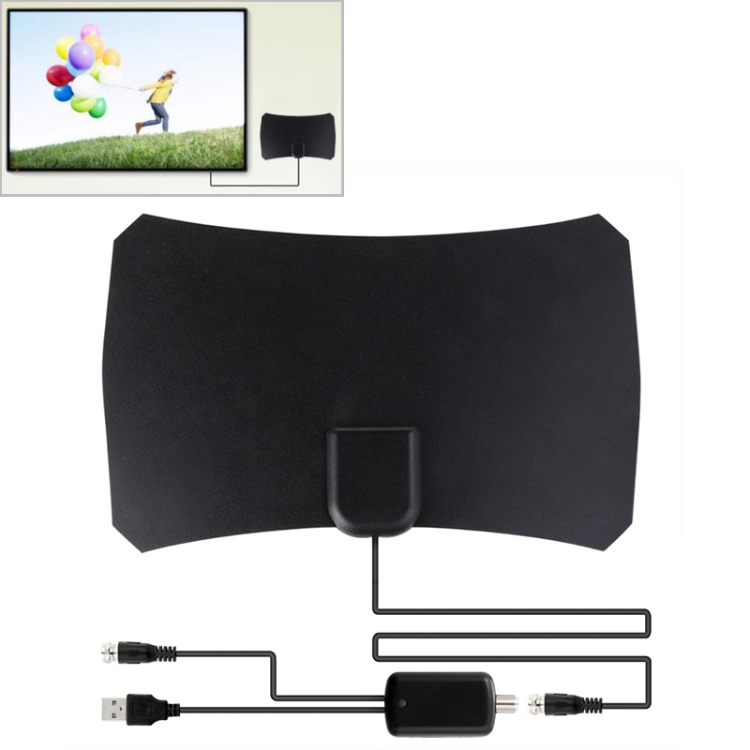 50 Miles Range 25dBi High Gain Digital Indoor HDTV Antenna with 3m ...