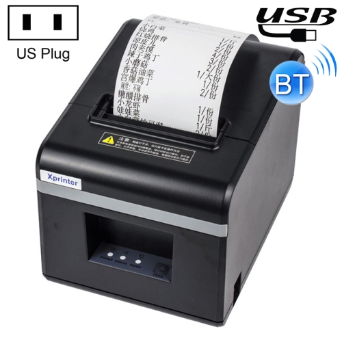 Xprinter N160II USB+Bluetooth Interface 80mm 160mm/s Automatic Thermal Receipt Printer, US Plug