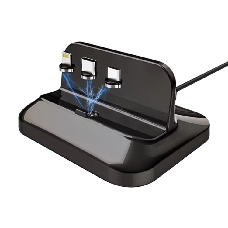 

XBX-02 3 in 1 8 Pin + USB-C / Type-C + Micro USB Plug Magnetic Charging Base