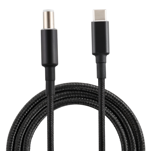 Quick Connection PD 100W 7.4 x 0.6mm Male to USB-C/Type-C Male Nylon Weave Power Charge Cable for Dell 1.7m Portable Cable Length 