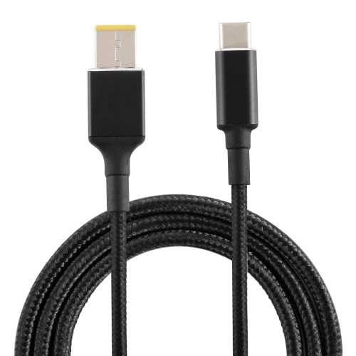 Cable Length 1.7m Big Square Male to USB-C/Type-C Male Nylon Weave Power Charge Cable for Lenovo 