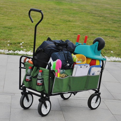 

[US Warehouse] Foldable Outdoor Multifunctional Shopping Cart(Green)