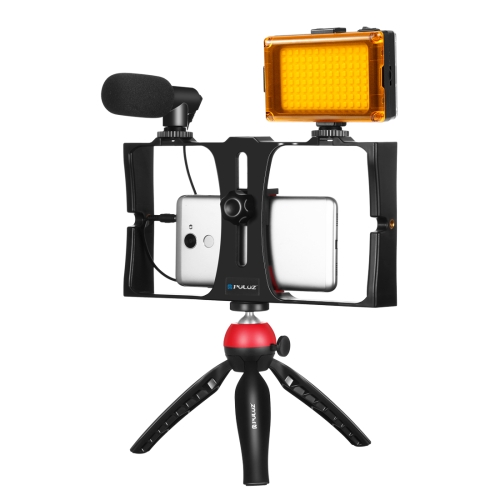 PULUZ 4 en 1 Vlogging Live Broadcast LED Selfie Light Kits de