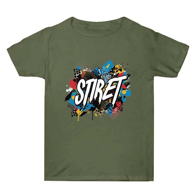 

Summer Baggy Cotton Short Sleeve T-shirt Custom Made Print On Your Demand, Size: L (Army Green-1)