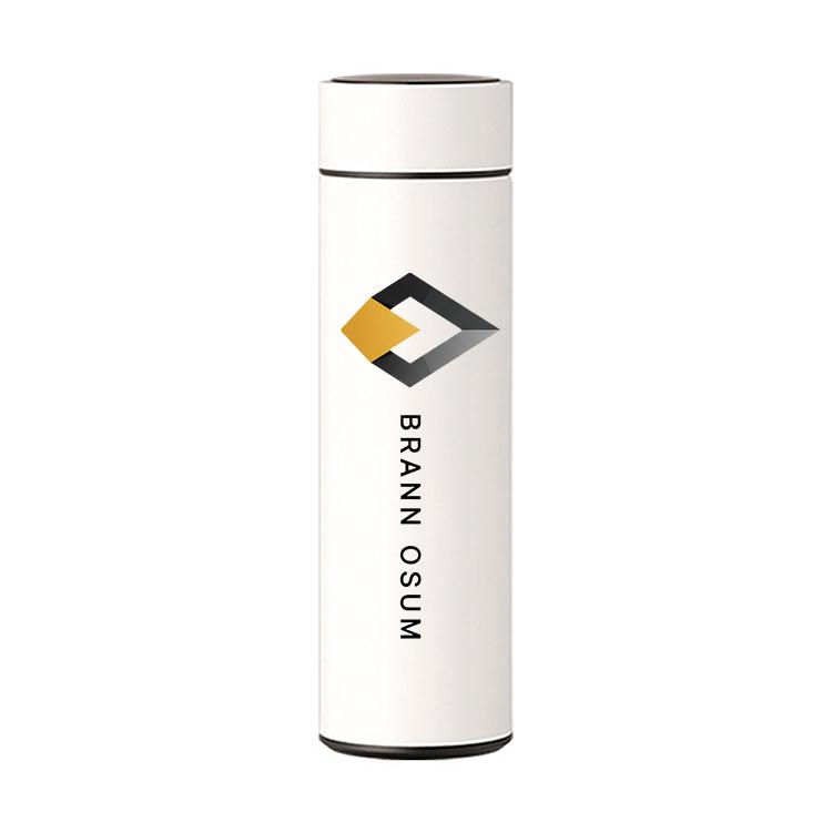 

Smart Temperature Display Stainless Steel Thermos Cup Laser Print On Your Demand (White)
