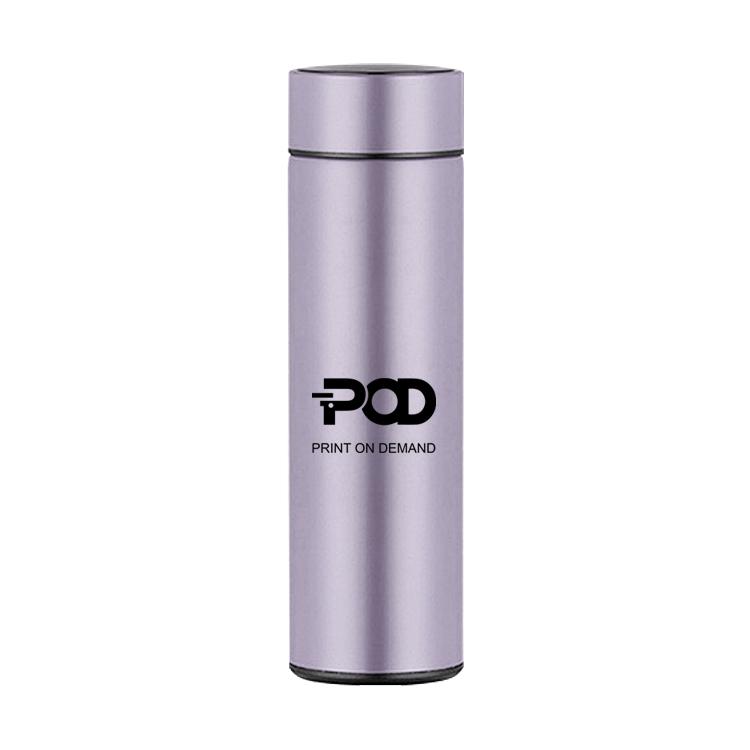 

Smart Temperature Display Stainless Steel Thermos Cup Silkscreen Print On Your Demand (Light Purple)