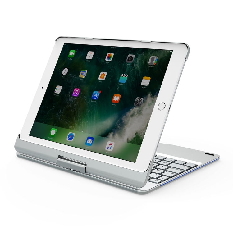

BlueFinger F180 360-Degrees Rotating Bluetooth Keyboard with Colorful Backlight, for iPad 9.7 inch (2017) / iPad Pro 9.7 inch / iPad Air 2 / iPad Air(Silver)