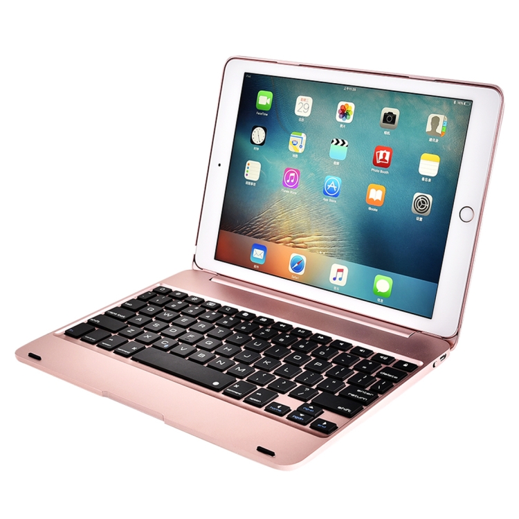 

F19B for iPad 9.7 (2017/2018) & iPad Air & Air 2 & iPad Pro 9.7 & New iPad 9.7 inch (2017) Ultra-thin ABS Horizontal Flip Tablet Case + Bluetooth Keyboard(Rose Gold)