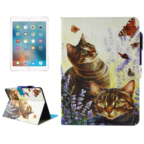 

For iPad Pro 9.7 inch Cats and Butterflies Pattern Horizontal Flip Leather Case with Holder & Wallet & Card Slots & Sleep / Wake-up Function & Pen Slot