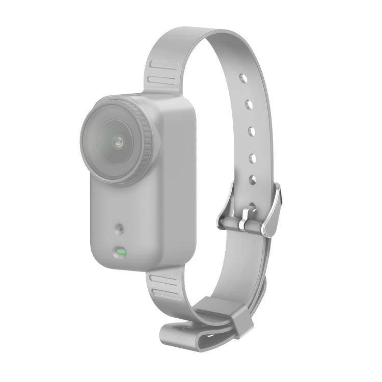 

For DJI Osmo Nano PULUZ Body Silicone Expansion Wrist Strap Cover Pet Collar Mount (Grey)