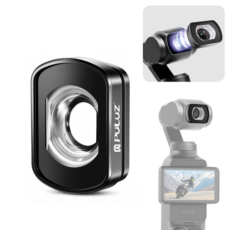 For DJI Osmo Pocket 4 / 3 PULUZ Magnetic Wide-Angle Lens 112 Degree FOV Filter (Black) — купить у Sunsky-online WW