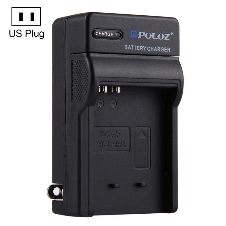 

PULUZ US Plug Battery Charger for Canon NB-4L / NB-8L Battery