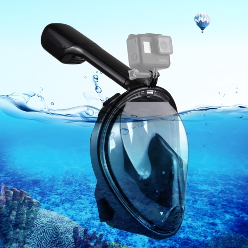 

PULUZ 220mm Tube Water Sports Diving Equipment Full Dry Snorkel Mask for GoPro HERO10 Black / HERO9 Black / HERO8 Black / HERO7 /6 /5 /5 Session /4 Session /4 /3+ /3 /2 /1, Insta360 ONE R, DJI Osmo Action and Other Action Cameras, S/M Size(Black)
