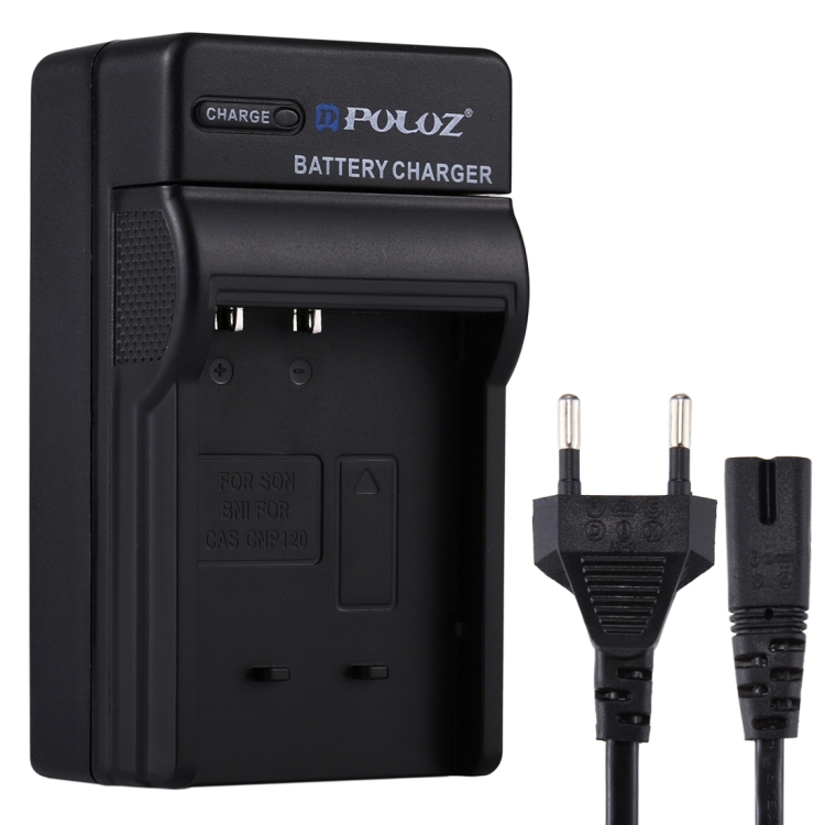 

PULUZ EU Plug Battery Charger with Cable for Casio CNP120 Battery