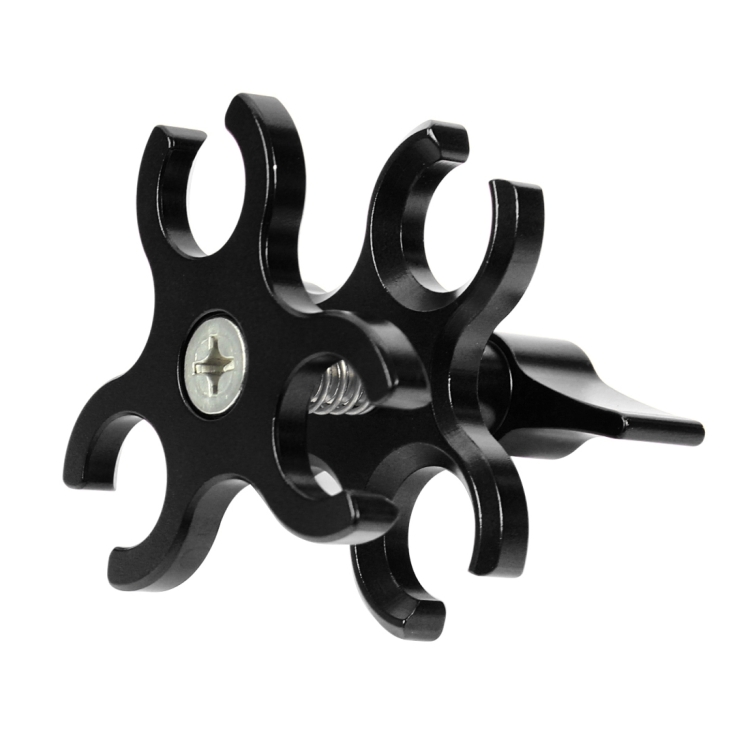 

PULUZ Triple Ball Clamp Open Hole Diving Camera Bracket CNC Aluminum Spring Flashlight Clamp for Diving Underwater Photography System(Black)