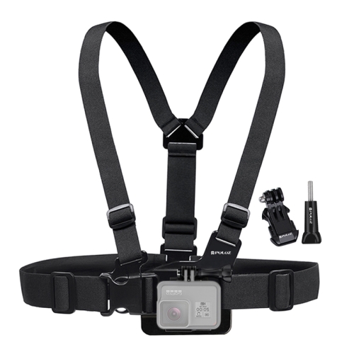 

PULUZ Adjustable Body Mount Belt Chest Strap with J Hook Mount & Long Screw for GoPro Hero12 Black / Hero11 /10 /9 /8 /7 /6 /5, Insta360 Ace / Ace Pro, DJI Osmo Action 4 and Other Action Cameras