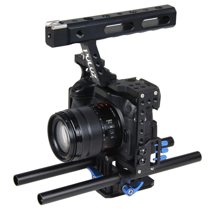 

PULUZ Camera Cage Handle Stabilizer for Sony A7 & A7S & A7R, A7 II & A7R II & A7S II, A7R III & A7S III, A7R IV, A6000, A6500, A6300, Panasonic Lumix DMC-GH4(Blue)