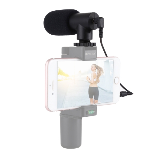 PULUZ 3.5mm Audio Stereo Recording Vlogging Micrófono de entrevista profesional para videocámara DSLR y DV, teléfonos inteligentes