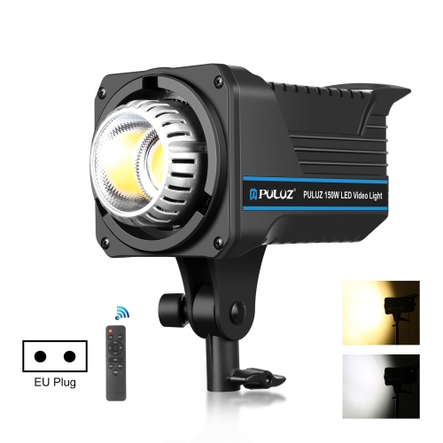 

PULUZ 150W Studio Video Light 3200K-5600K Dual Color Temperature Built-in Dissipate Heat System with Remote Control(EU Plug)