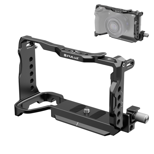 Pour Sony A6700 PULUZ plate-forme de stabilisateur de cage de caméra en métal (noir)