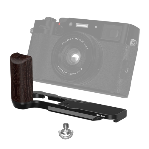 

For Fujifilm X100VI PULUZ 1/4 inch Vertical Shoot Quick Release L Plate Bracket Base Holder (Black)
