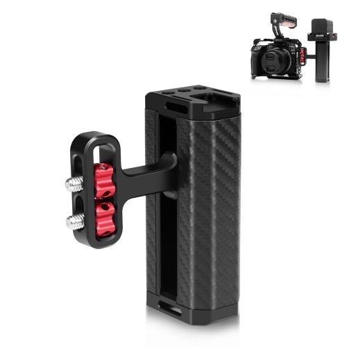 PULUZ Universal Camera Metal Side Handle with Cold Shoe Mount for Camera Cage Stabilizer (Black)