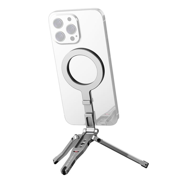 

PULUZ Foldable MagSafe Magnet Tripod Desk Phone Mount Handle Bracket (Grey)