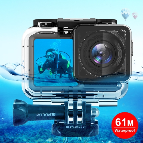 PULUZ 61m Underwater Waterproof Housing Diving Case for DJI Osmo Action, with Buckle Basic Mount & Screw 5 meters 16 feet pana style hf pilot arc p 80 p80 plasma cutting torch machine torch straight torch body