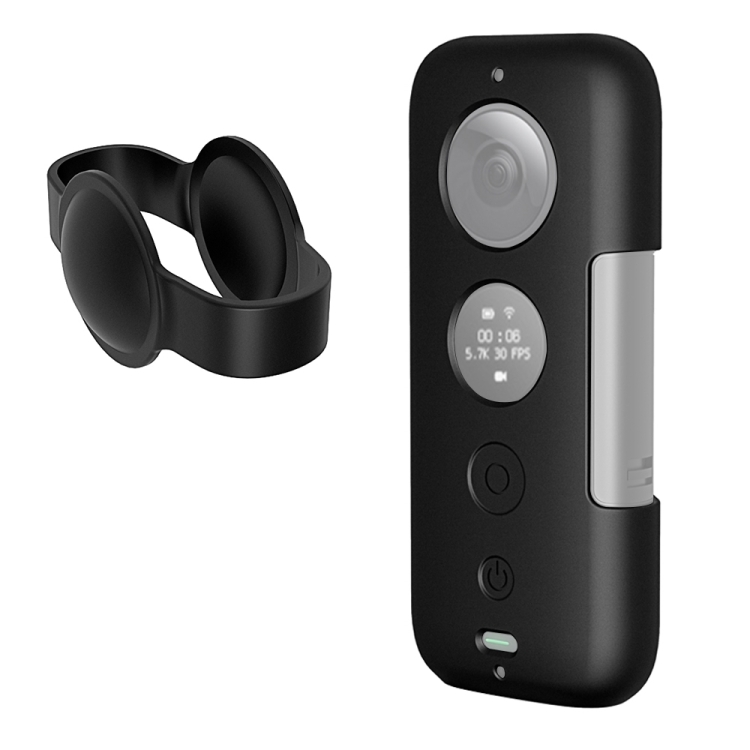 

PULUZ Silicone Protective Case with Lens Cover for Insta360 ONE X(Black)