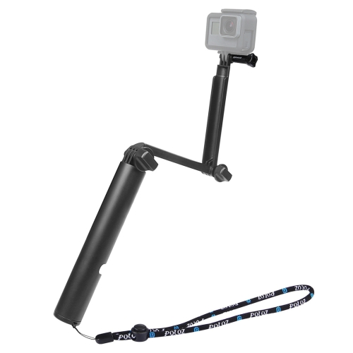 Durable Diving Dual Hand-held CNC Aluminum Selfie Monopod Holder for DJI New Action GoPro New Hero /HERO7 /6/5 /5 Session /4 Session /4/3+ /3/2 /1 Xiaoyi and Other Action Cameras Black