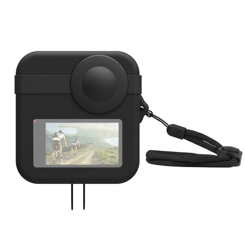 PULUZ pour GoPro Max Dual Lens Caps Case + Body Housse de protection en  silicone (noir)