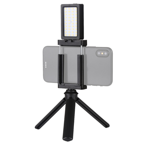 

PULUZ Mobile Phone Live Set Pocket Self-Timer Fill Light Phone Clamp Bracket Mount Desktop Tripod(Black)