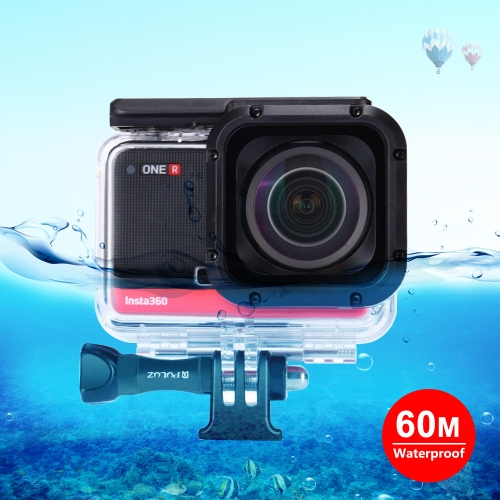 

PULUZ 60m Underwater Depth Diving Case Waterproof Camera Housing for Insta360 ONE R 4K Wide-angle Edition(Transparent)