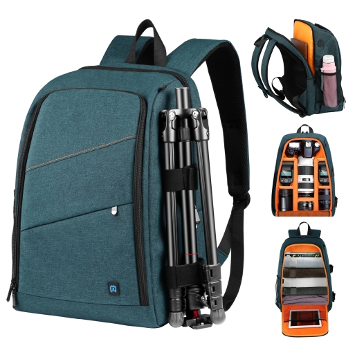 PULUZ Outdoor Portable étanche anti-rayures double épaule sac à dos portable PTZ stabilisateur caméra sac avec housse de pluie pour appareil photo numérique, DJI Ronin-SC / Ronin-S (Bleu)