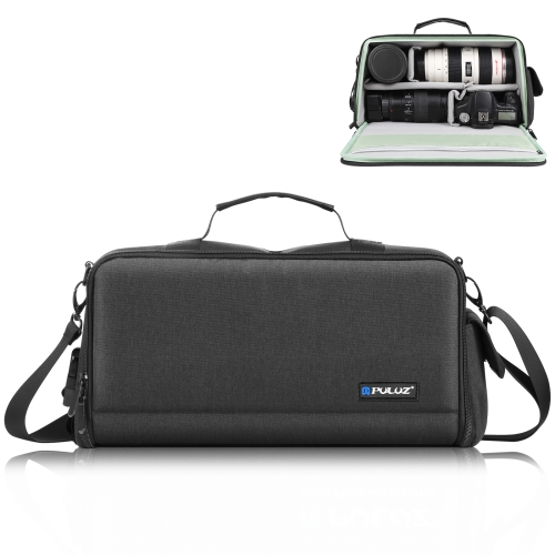 PULUZ Portable Camera Crossbody Shoulder Bag Digital Storage Lens Bag (Black)