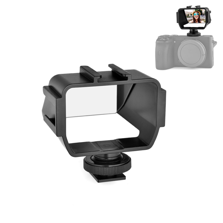 

PULUZ Camera Vlog Selfie Flip Screen with Cold Shoe Mount Adapter for Mirrorless Camera(Black)