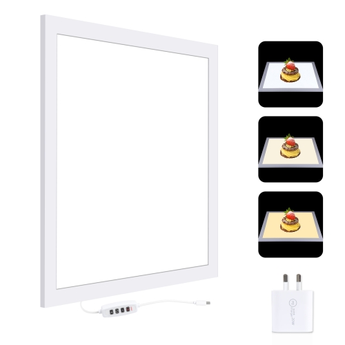 

PULUZ 1200LM LED Photography Shadowless Light Lamp Panel Pad with Switch, Acrylic Material, No Polar Dimming Light, 34.7cm x 34.7cm Effective Area(AU Plug)