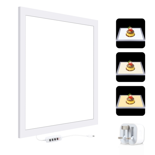 

PULUZ 1000LM LED Acrylic No Polar Dimming Shadowless Light Pad with Switch for 40cm Photo Studio Box(UK Plug)