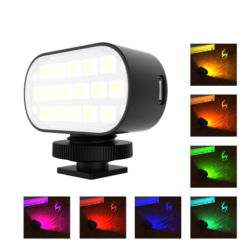 

PULUZ Live Broadcast Video RGB LED Light Photography Beauty Selfie Fill Light(Black)