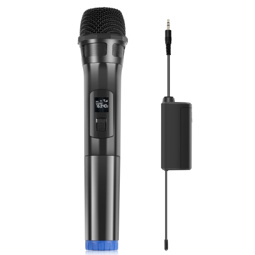 PULUZ UHF Wireless Dynamic Microphone with LED Display (Black)