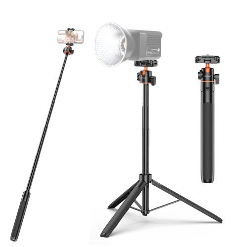 

[US Warehouse] PULUZ 1.4m Phone Selfie Stick Tripod Vlog Live Streaming Holder with Phone Clip
