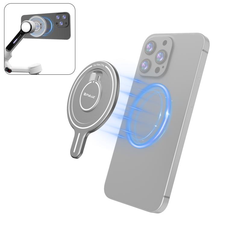 

For Insta360 Flow 2 Pro PULUZ Magnetic Phone Mount Adapter (Silver)