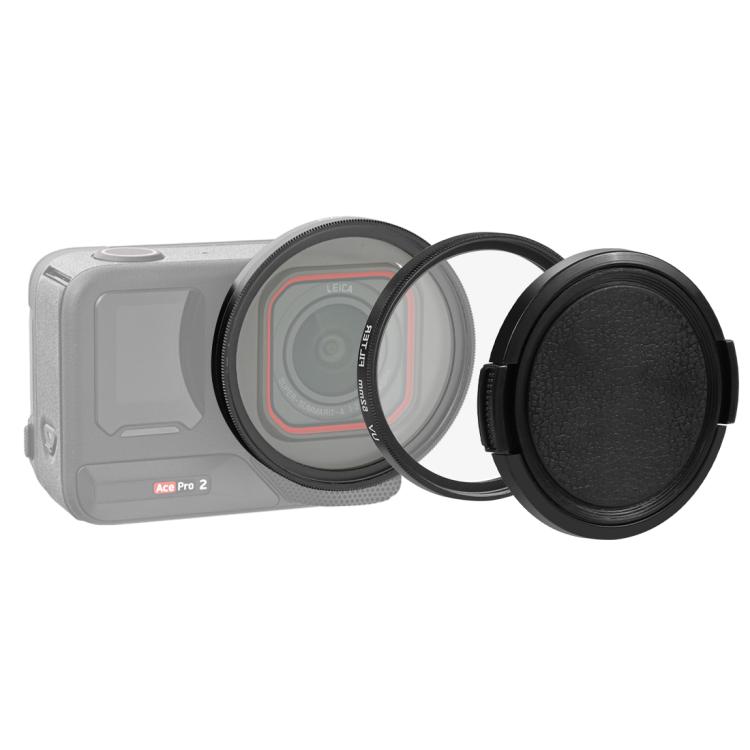

For Insta360 Ace Pro 2 PULUZ 52mm UV Lens Filter Adapter Ring with Lens Cover (Black)
