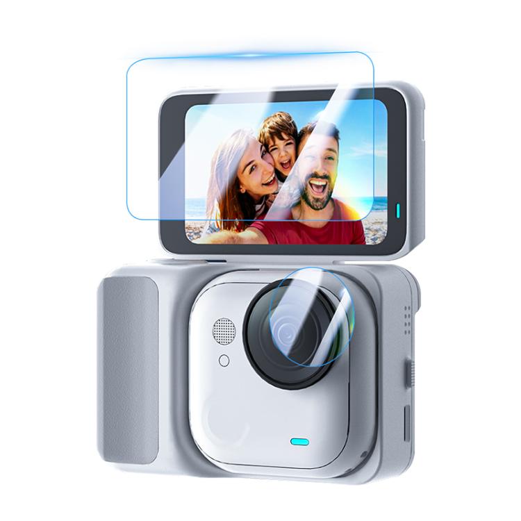 

For Insta360 GO Ultra PULUZ 2 in 1 Screen + Lens Tempered Glass Film (Transparent)