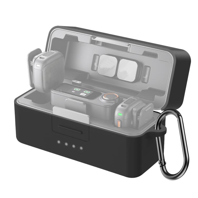 

For DJI Mic 3 PULUZ Charging Case Silicone Scratch-proof Protective Cover (Black)